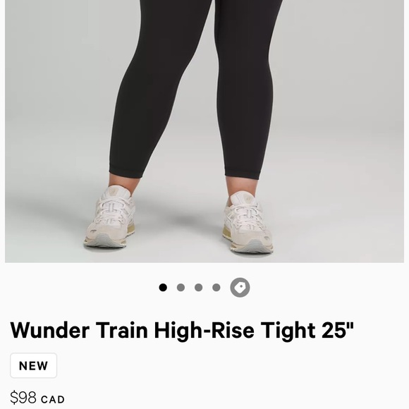 Lululemon Wonder Train Sz 4 25” Black - Picture 4 of 5
